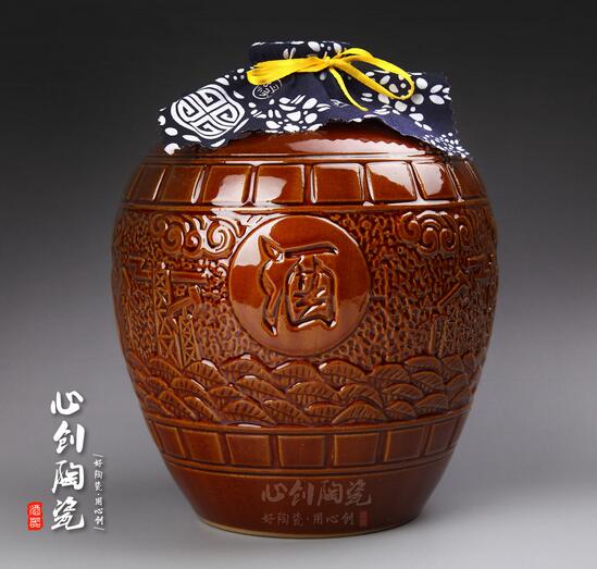 宜興5斤裝無耳陶瓷酒壇子批發(fā)